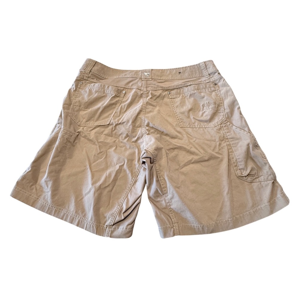 Kuhl Rydr Mens Khaki Tan Cargo Hiking Shorts Size 38 Rugged Outdoor Utility